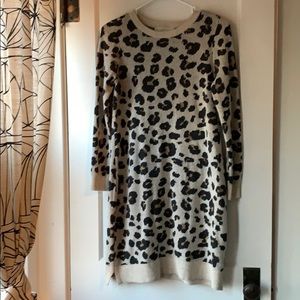 Loft Leopard Sweater Dress